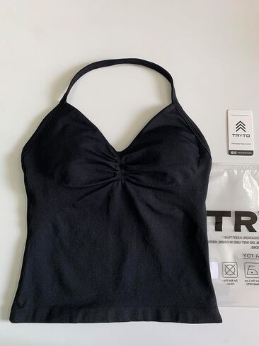 Impact Longline Strappy Top Women Impact Longline Halter Tops Workout Longline Tank Top Compression Gym Fitness in Kuwait