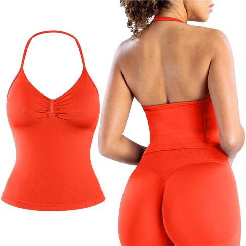 Impact Longline Strappy Top Women Impact Longline Halter Tops Workout Longline Tank Top Compression Gym Fitness in Kuwait