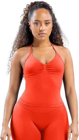 Impact Longline Strappy Top Women Impact Longline Halter Tops Workout Longline Tank Top Compression Gym Fitness in Kuwait