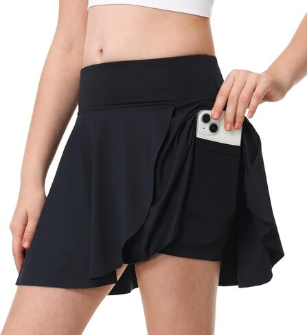 Athletic Skorts for Girls Tennis Golf Skirts with Shorts and Pockets Flowy Workout Golf Running Skirts in Kuwait