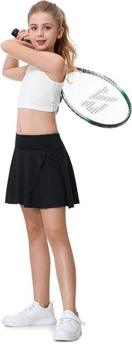 Athletic Skorts for Girls Tennis Golf Skirts with Shorts and Pockets Flowy Workout Golf Running Skirts in Kuwait