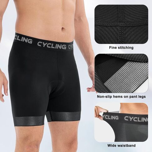 Men's 5D Padded Underwear Bike Shorts Cycling Pants MTB Biking Shorts for Men with Liner in Saudi Arabia