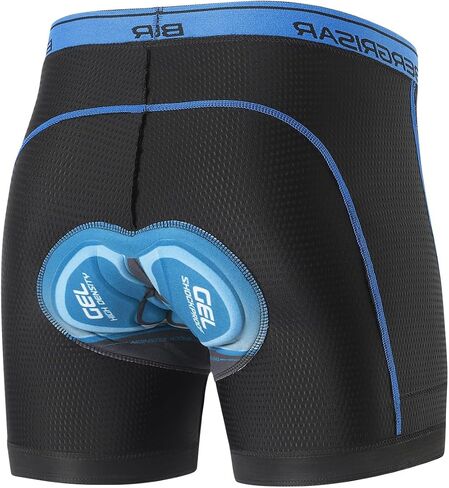 BERGRISAR 3D Padded Bike Shorts for Men Cycling Underwear with Pockets Biking Bicycle Undershorts in Saudi Arabia