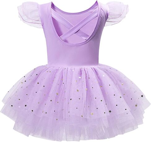 Tutu.kk Toddler Ballet Leotard Ruffle Sleeve Sequin Tulle Tutu Dress Ballerina Costume for Girls Birthday Holiday in Saudi Arabia