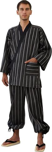 Japanese Traditional SAMUE Judo Gi Style Relaxation Wear Pintuck Fabric Pajamas in Saudi Arabia