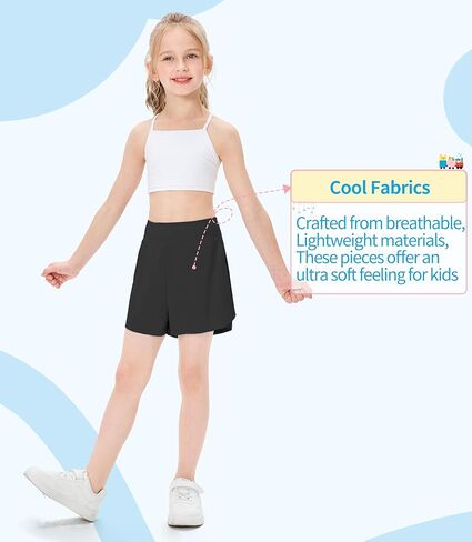 شورتات رياضية للبنات عالية الخصر مع جيوب خفيفة الوزن ناعمة سريعة الجفاف الرياضة in Kuwait