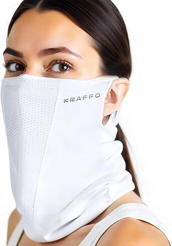 Ice Silk UV Neck Gaiter – UPF 50+ Cooling Face Cover, 2-Pack (Black or White) in Saudi Arabia