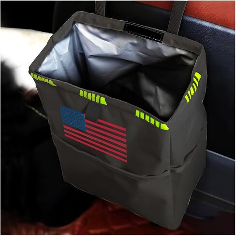 Fekey&JF Hanging Car Trash Can with Storage Pockets, Waterproof Leakproof Oxford Auto Garbage Bag, Multi-Use Organizer for Outdoor Traveling, Foldable Trash Bin for Truck, SUV, Home, Office (Gray) in Saudi Arabia