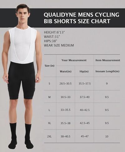 Qualidyne Men Men Cycling Bib Shorts 4D Pat -Predable Road Bike Shorts Shorts in Saudi Arabia
