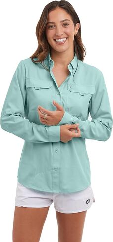 PELAGIC Women's Keys Guide Fishing Shirt, Long Sleeve, UPF 50+ Protection, Ventilated and Lightweight in Kuwait