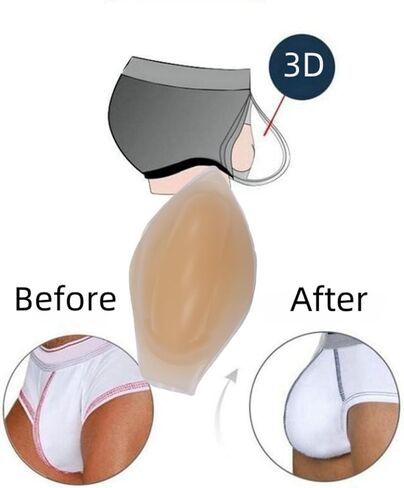 انتفاخ مُحسّن رجال Slicone تكبير الوسيح الأمامي Pad 3D كوب الملابس الداخلية المعززة لملخصات الملاكمين للسباحة in Kuwait