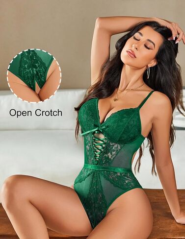 Avidlove Sexy Lingerie for Women Lace Teddy Lingerie Cut Out One Piece Lingerie Bodysuit Top Clubwear in Saudi Arabia