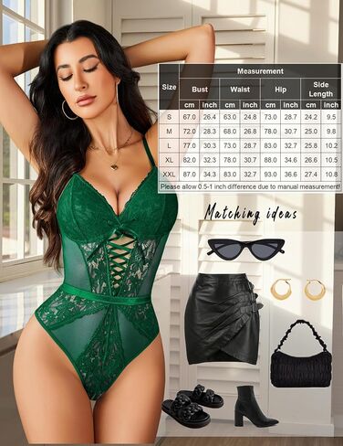 Avidlove Sexy Lingerie for Women Lace Teddy Lingerie Cut Out One Piece Lingerie Bodysuit Top Clubwear in Saudi Arabia