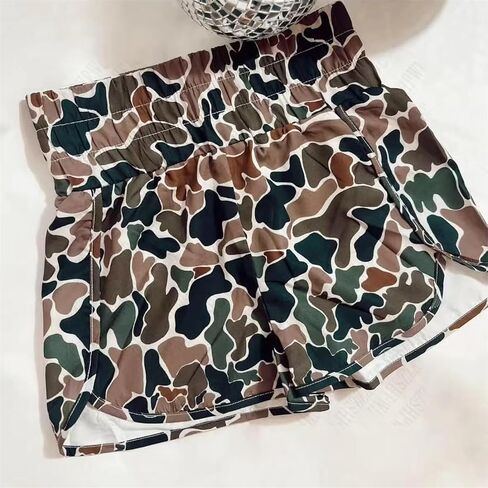 RICHTRUE Camo Boxer Shorts Women Cute Graphic Y2k Shorts Colorful Summer Bottoms 2025 Trendy in Saudi Arabia