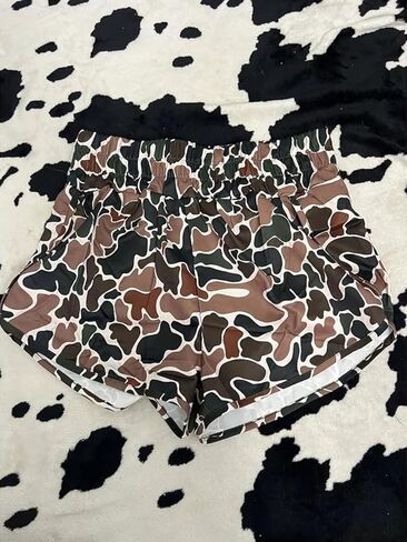 RICHTRUE Camo Boxer Shorts Women Cute Graphic Y2k Shorts Colorful Summer Bottoms 2025 Trendy in Saudi Arabia