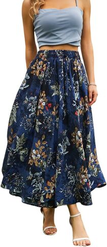 Maxi Skirts for Women with Pockets Long Midi Length Casual Skirt for Beach Party Holiday in Saudi Arabia