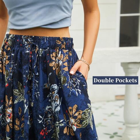 Maxi Skirts for Women with Pockets Long Midi Length Casual Skirt for Beach Party Holiday in Saudi Arabia