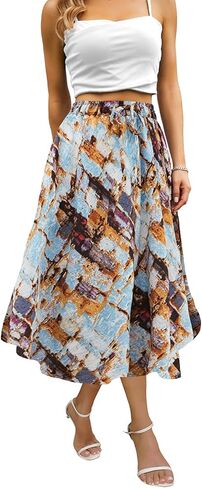 Maxi Skirts for Women with Pockets Long Midi Length Casual Skirt for Beach Party Holiday in Kuwait
