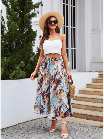 Maxi Skirts for Women with Pockets Long Midi Length Casual Skirt for Beach Party Holiday in Kuwait
