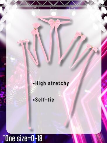 Bow Leg Wraps For Women, Rave Festival Accessories, Elastic Fit 0-18, Sexy EDM Outfit Music Concert Club Costume in Saudi Arabia