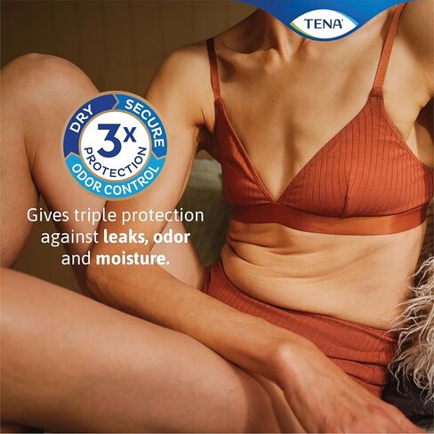 Tena Incontinence Pads, Bladder Control & Postpartum for Women, Ultimate Absorbency, Extra Coverage, Long Length, Sensitive Care - 52 Count in Saudi Arabia