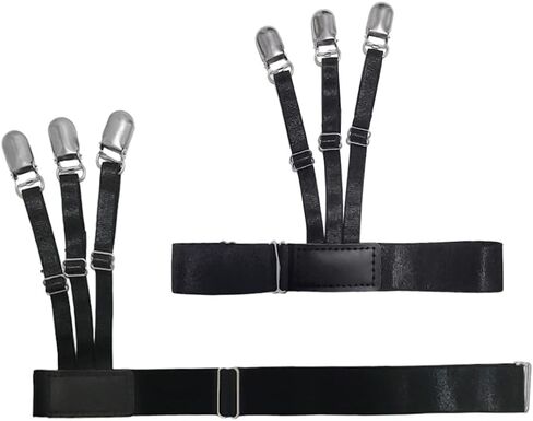 Adjustable shirt stays for men，Shirt wrinkle anti slip fixing clip，elasticity thigh garter belt in Saudi Arabia