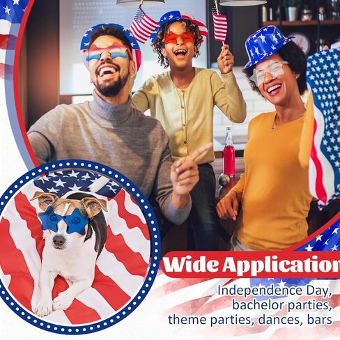 Xuhal Star Shaped Sunglasses Bulk 4th of July Star Glasses Patriotic Glasses for Independence Day Party Favors in Saudi Arabia