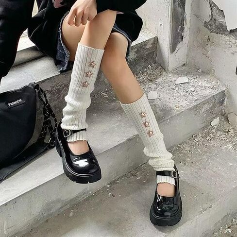 تدفئة ساق النجوم للفتيات y2k اليابانية kawaii harajuku التدفئة الساق التدفئة لفصل الشتاء in Kuwait