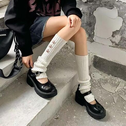 تدفئة ساق النجوم للفتيات y2k اليابانية kawaii harajuku التدفئة الساق التدفئة لفصل الشتاء in Kuwait