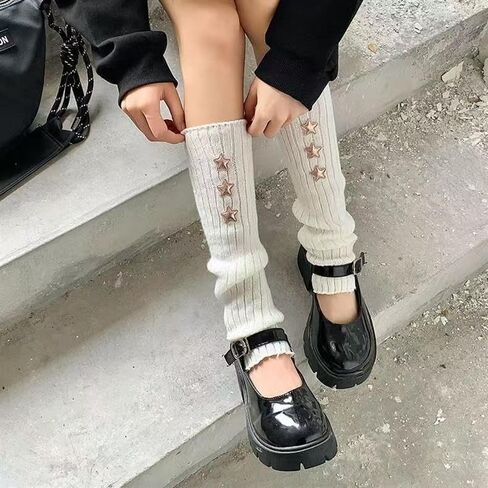 تدفئة ساق النجوم للفتيات y2k اليابانية kawaii harajuku التدفئة الساق التدفئة لفصل الشتاء in Kuwait