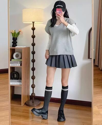 Pursuestar Cotton Long Five Finger Toe Socks Knee High Elastic Thick Seperated Socks Leg Warmers for Women Girls in Saudi Arabia