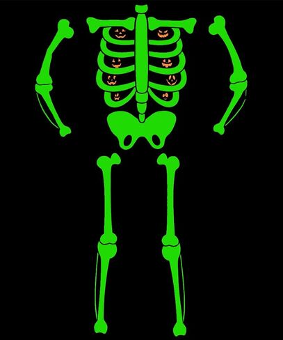 Akyzic Kids Halloween Pajamas Sets Glow in the Dark Skeleton Outfit Toddler Girl Long Sleeve Cotton Halloween Jammies in Saudi Arabia