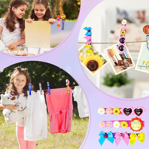 50 PC Heaf Pins Clips Clips Heaf Heaf Dins for Backpacks ، Homes Cheerleader ، تشمل 100pcs للفتيات الفتيات الفصول الدراسية على الظهر هدية الأغنية (Mini Resin Ducks Mini Bows وما إلى ذلك) (A-50pc) in Saudi Arabia