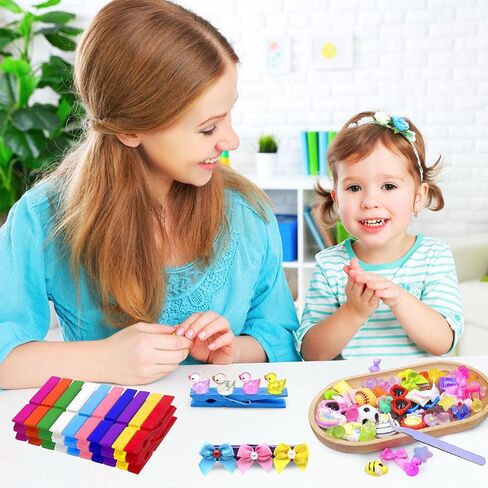 50 PC Heaf Pins Clips Clips Heaf Heaf Dins for Backpacks ، Homes Cheerleader ، تشمل 100pcs للفتيات الفتيات الفصول الدراسية على الظهر هدية الأغنية (Mini Resin Ducks Mini Bows وما إلى ذلك) (A-50pc) in Saudi Arabia