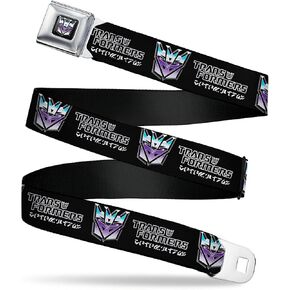 حزام Hasbro ، حزام حزام الأمان ، المحولات Decepticons أيقونة Cybertronian Black Grays Purple ، قابل للتعديل