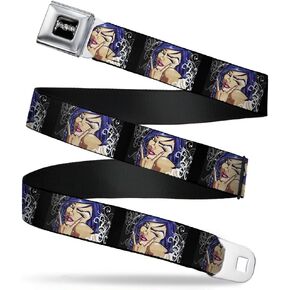 Buckle-Down Men's Seatbelt Belt Rock & Roll Ink Kids, Rock/Roll, 1.0" Wide-20-36 Inches