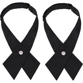 Ties for Women Adjustable Womens Bow Tie Pre-tied Uniform School Ties Criss-Cross Bow Tie for Girls Boys Men