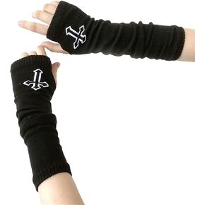 Punk Alt Arm Tharers for Women lebtnited Y2K Fashion Goth Long Long Rave Emo