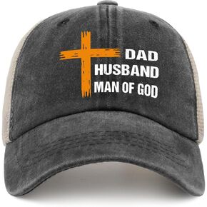 Dad Husband Man God Hat for Women Humor Christian Cross Caps Men Trucker Hat Cycling Cap with Design Unique Gifts in Kuwait