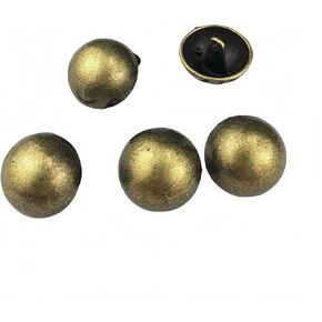 5pcs Metal Shank Single Hole Button, DIY Blazer Coats Clothes Decoration, for Sewing Crafts (Golden, 25mm)