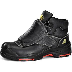 SAFETOE Welding Boots for Men Composite Toe Safety Boots with Metatarsal Protection Fire Resistant Welding Boot 300℃ Heat Resistant Welder Working Boots