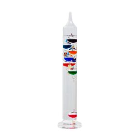 14.5inch Glass Galileo Thermometer with 7 Multi Colored Balls with Gold Tags from 60ºF to 84ºF Galileo Thermometer Gorgeous Gift for Family or Friends Present Home, Office Indoor and Outdoor Décor