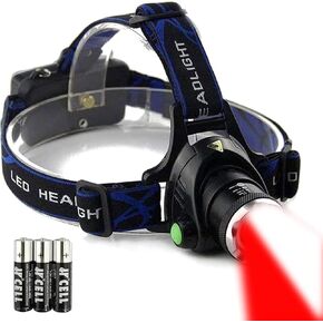 Blue Light Headlamp 3 Modes Zoomable Blue Headlamp for Hunting Fishing in Kuwait
