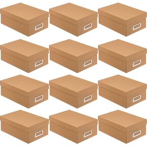 Simply Tidy White Memory Box Store and Organize Photos, Keepsakes, DVD and CDs, Acid Free - Bulk 12 Pack