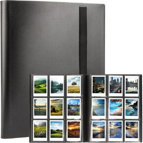 Photo Albums - 288 Pockets Photo Album For 2x3 Pictures Film Instant Print Camera Large Capacity Photocard Book With Straps For Collecting Small Cards Stamp Postcard (Black)