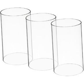 IMIKEYA DIY Decorative Glass Candle Covers Windproof Candle Holders Set for Tealight Decor
