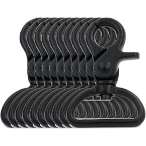 BIKICOCO 1'' Swivel Trigger Snap Hook Lobster Claw Clasp Spring Loaded Clip, D-Ring Ended, Black - Pack of 20