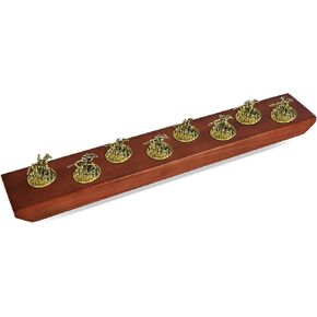 Yeebeny Whisky Cork Display حامل ، خشب بني ، 8 خيول الفلين ، إنهاء مصقول