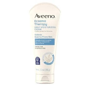 Aveeno Eczema Therapy Daily Daisturizing Cream للبشرة الحساسة ، كريمة تهدئة الأكزيما ، الشوفان الغروي والسيراميد للجلد الجاف والحكة ، والستيرويد وخالي من العطور ، 7.3 أوقية
