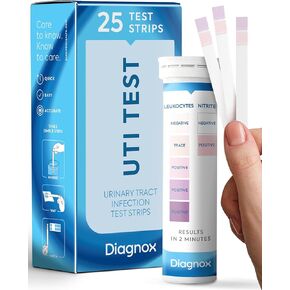 شرائح اختبار تشخيص UTI للنساء - نتائج دقيقة في دقيقتين ، FSA/HSA مؤهلة - شرائط اختبار البول للالتهابات المسالك البولية ، 25 عدد